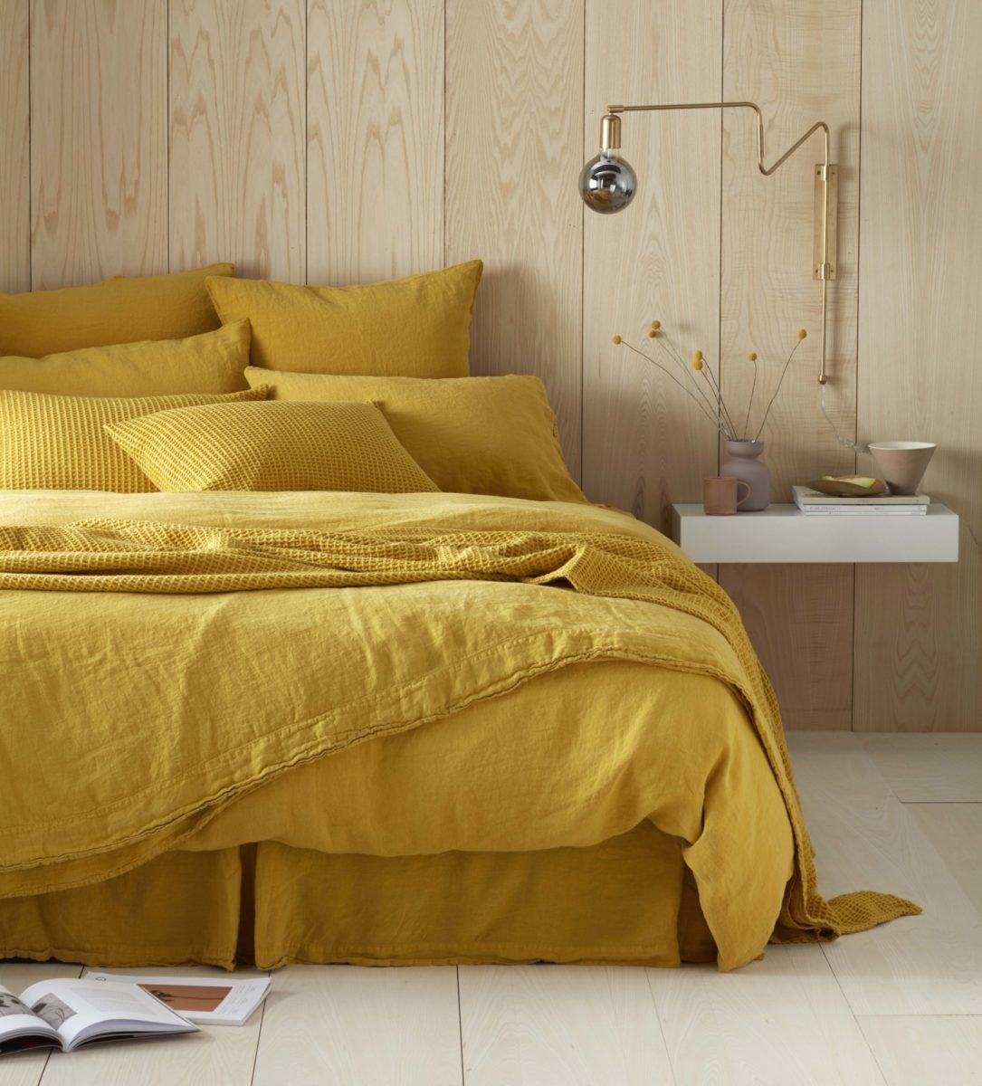 Mustard 100 Linen Duvet Cover Natural Bedding Secret Linen Store