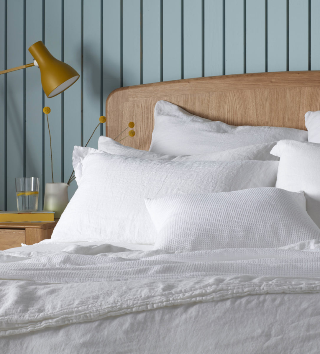 White 100% Linen Pillowcase | Natural White Linen Pillowcase by Linen Tales