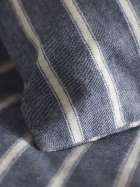 Brushed Cotton Ticking Stripe French Blue Duvet Cover