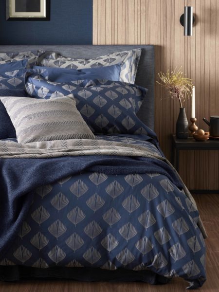 Pinecones Midnight Blue Bed Linen