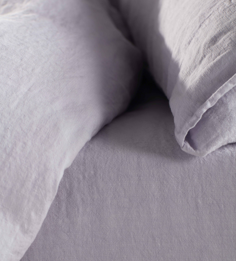 Lilac 100 Linen Fitted Sheet Secret Linen Store