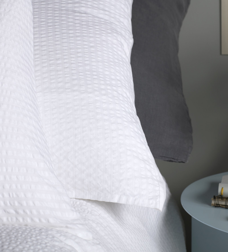 Seersucker White Duvet Cover Secret Linen Store