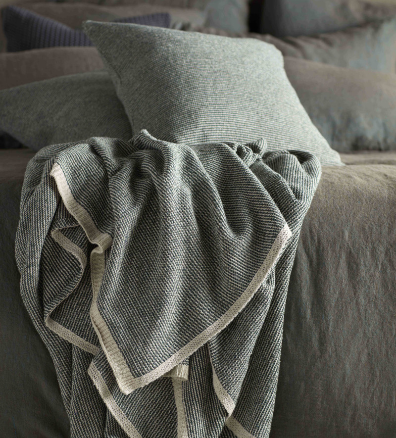 Soloman Green Throw and Cushion Cover Secret Linen Store